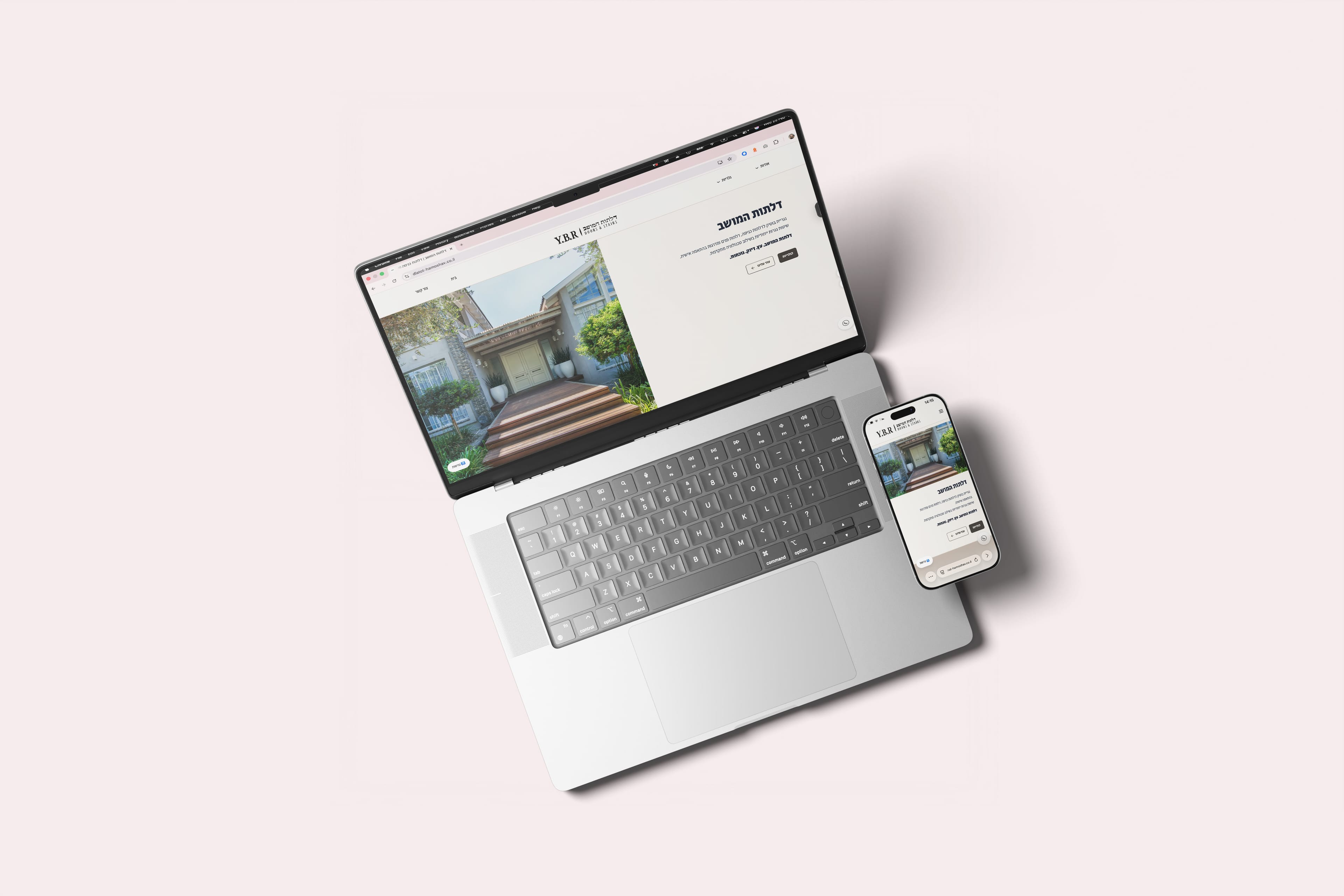 Laptop and mobile landing page mockup
