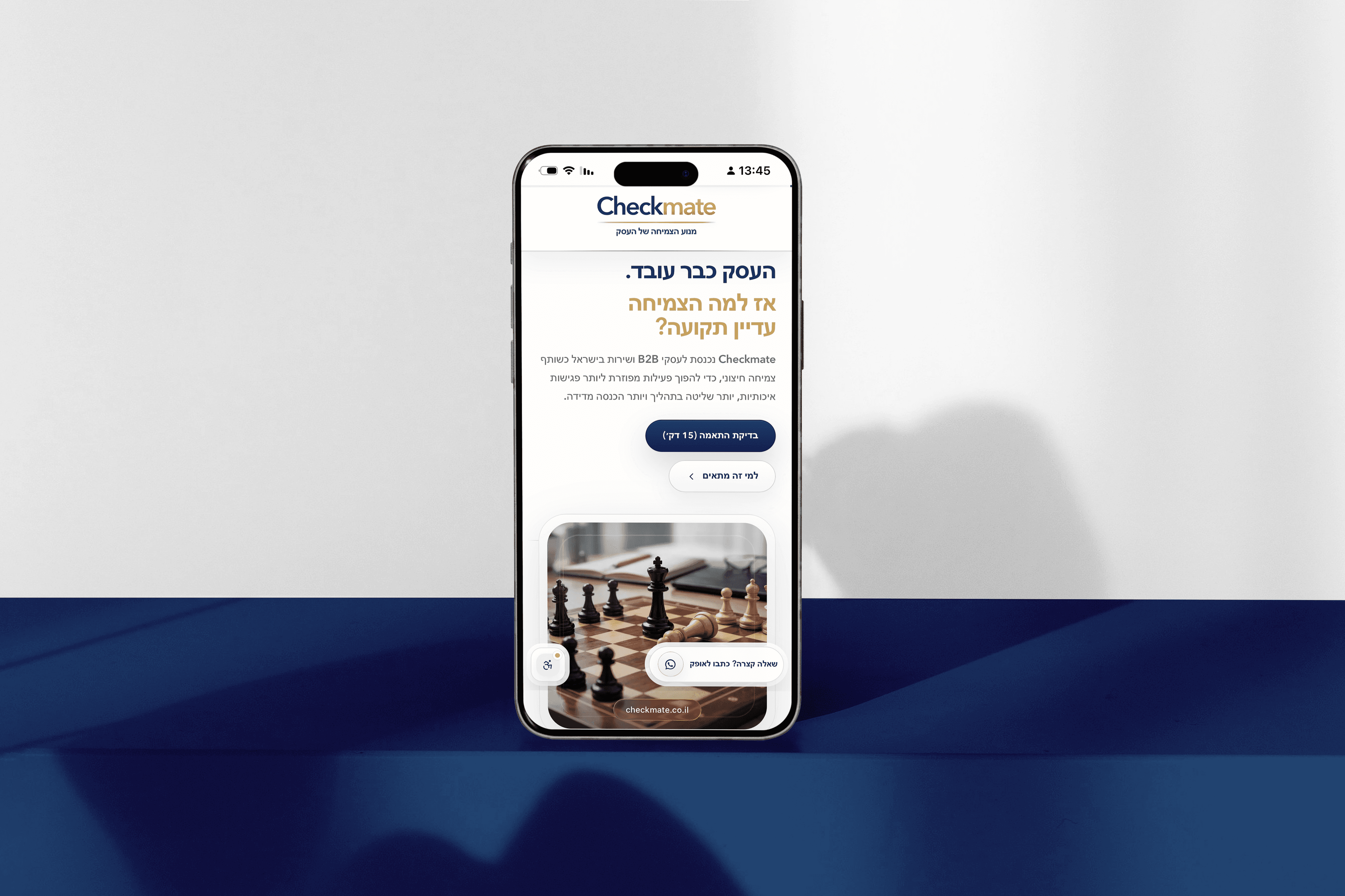 Checkmate iPhone project mockup